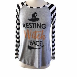 4 For $20 Resting Witch Face Halloween shirt small - medium